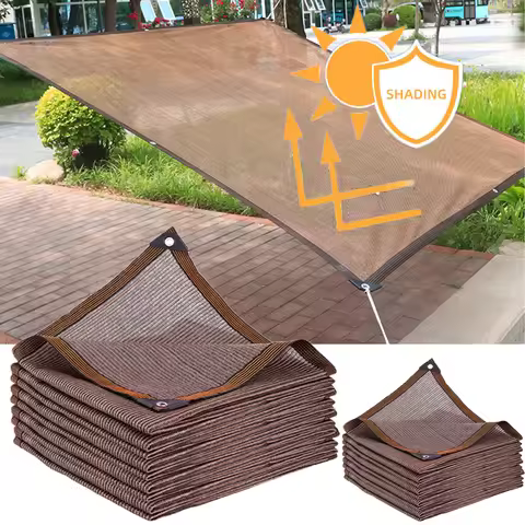 75GSM Outdoor Awning Coffee Sun Shade Net Garden Succulent Plants Sun Shelter Greenhouse Shaing Cove