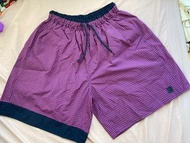 全新UNDEFEATED Colour block check shorts Size S 短褲 purple 紫色