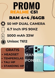 REALME C51 RAM 8GB/64GB (4GB+4GB EXTEND/64GB) GARANSI RESMI
