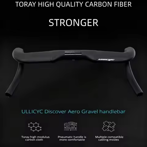 Gravel Bike Handlebar ULLICYC ULTRA T1000 Carbon Aero 230g Lightweight 79mm Reach 125mm Drop for Gra