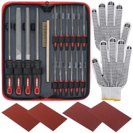 Hi-spec 17-Piece File Set Metal Steel File File Grinding Iron Grinding Tool Round File Triangle File