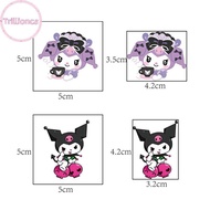 Trillionca 20Pcs/Pack 5x5cm Cartoon Kuromi Tattoo Sticker Children's Reward Sticker Cute Disposable 