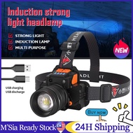 Headlamp Rechargeable Waterproof Torch Light Flashlight Glare T8 Zoom Headlight USB Outdoor with 3 M