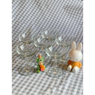 Vintage Champage Coupe glass Crystal Stems