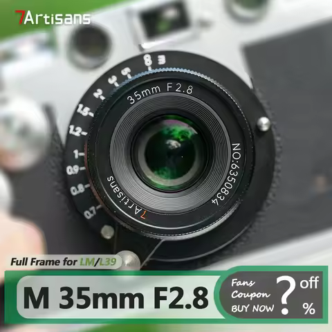 7artisans M 35mm F2.8 Full Frame Standard Prime Mirrorless Camera Lens for Humanties Photography wit