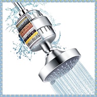 (ZYMB) 1Set Filtered Shower Head Shower Head Silver with Filters 16 Stage Shower Head Filter for Har