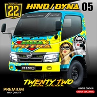 STIKER TRUK HINO /DECAL STIKER TRUK DYNA /STIKER MOBIL TRUK FULL KABIN TWENTY TWO 05