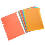 【Urbana HHG】 A4 Index Pages Plastic Binder Dividers With Tabs File ganizer Folder Separators For Sch