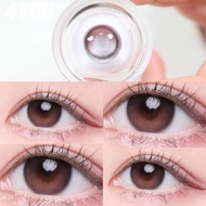 4YOU【COD&Gift】2Pcs Pink Color Graded Contact Lens Natural 14.2mm  Yearly Use