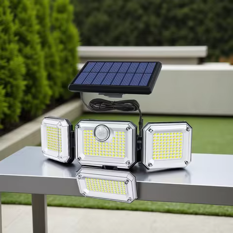 20w Solar Light 122/333led IP65 Waterproof Outdoor Indoor Solar Garden Lamp With Adjustable Head Wid