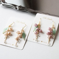 【鈴蘭耳環】鈴蘭花 耳環 耳夾