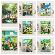 [KS] Cartoon summer scenery 5d Diamond Painting Full Diamond Living Room PasteDiamond Cross Stitch B