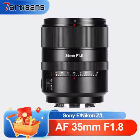 7Artisans AF 35mm F1.8 Full Frame Wide Angle Humanitic Lens Large Aperture Auto Focus Prime Lens for