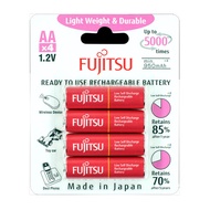 Fujitsu Light Weight & Durable AA 4 cells Lite 1000mAh Rechargeable Battery
