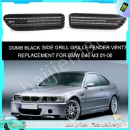 haijiemall-my Dumb Black Side Grill Grille Fender Vents Replacement for BMW E46 M3 01-06