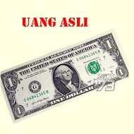 Koleksi Mata Uang Asing 1 DOLLAR AMERIKA 1 LEMBAR ( UANG ASLI )