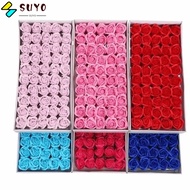 SUYO 50Pcs Foam Rose, Wreath Making Handmade Soap Rose Flower, Romantic Realistic Floral Three Layer