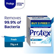 Protex Fresh AntiBacterial Bar Soap Valuepack Eliminates 99.9% Bacteria (75g x 4)