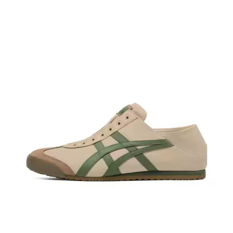 Onitsuka Tiger Mexico 66 Paraty Casual Classic Tiger Claw Logo Canvas Slip-On Low-Top Sneakers—Unise