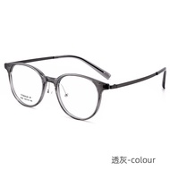 FIRADA Fashionable Comfortable Glasses Round Retro Pure Titanium Eyeglasses Optical Prescription Fra