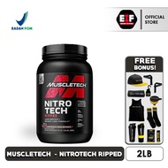 MUSCLETECH NITROTECH RIPPED 2lb WHEY PROTEIN FATBURN NITRO TECH FAT BURN 2 LB LBS SUPLEMEN SUSU FITN