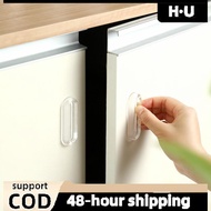 [H·U] 4PCS Transparent PU Door Handle, Self-Adhesive for Cabinet/Drawer PH