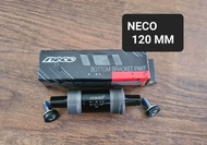 BB BOTTOM BRACKET BEARING AS TENGAH NECO PANJANG 120MM LEBAR 120 MM MODEL CRANK KOTAK SQUARE