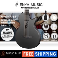Enya Nova Go Guitar SP1 Carbon Fiber Acoustic-Electric Guitar - Black / White / Blue