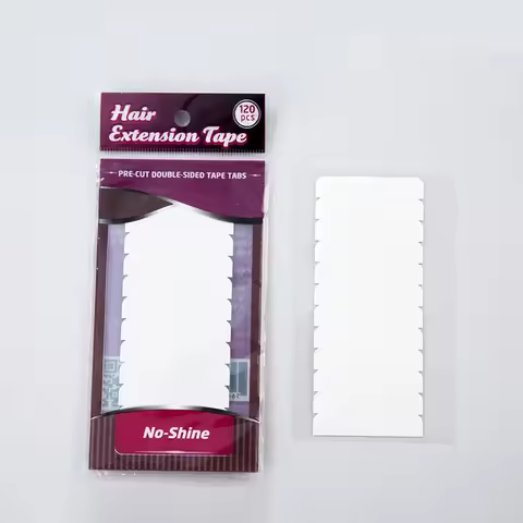120 Tabs/Lots 10 Sheets 0.8cm*4cm No Shine White Adhesive Tape Waterproof Tape for Tape Hair Extensi