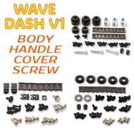 HONDA DASH110 V1 WAVE DASH BODY COVER SCREW FULL COMPLETED SET WAVE DASH 110 V1 SKRU