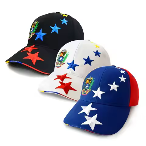 High Quality Venezuela Caps Gorras Cotton Twill Baseball Cap Embroidery 7 Stars Logo Venezuelan Spor