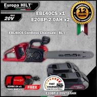 EBL40CS CORDLESS CHAINSAW 40V*3/8PL*0.50 *1+20V*4.0AH BATTERY *2+20V CHARGER *1 AND TOOL BAG *1 [ FR