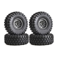 (LAWC) 4PCS 135mm Metal 2.2 Beadlock Wheel Rim Tire Set for 1/10 RC Crawler Car Axial SCX10 Wraith C