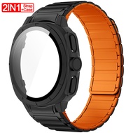 Case+Strap for Samsung Galaxy Watch 7 40mm No Gaps Galaxy Watch 7 44mm Silicone Magnetic Band