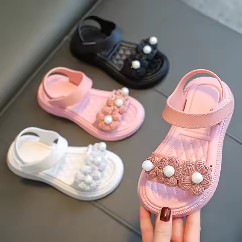 Kids From 2-9 Years Princess Shoes Summer Girls Sandals Casual School Kids Shoe Outdoor Beach Sandal