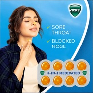 Vicks Vapo Drops Orange Menthol Lozenges 6's [Cough/Nose/Throat]