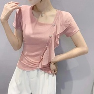 Summer Outfit Female Top Slim Women's T-shirt Harajuku Fashion Emo Korean Popular Clothes Pulovers Y