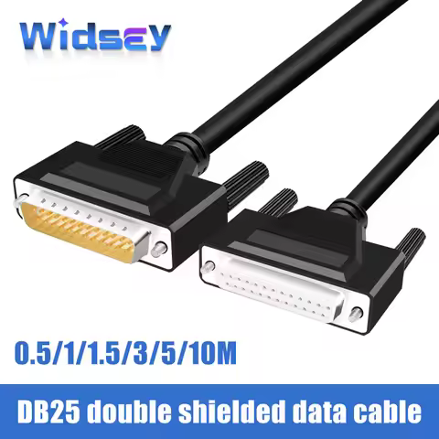 DB25 Double Shield Parallel Port Data Transmission Cable Male to Female 25pin Pure Copper Computer P