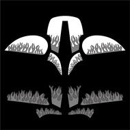 (COD) Striping Transparan Vespa Matic Desain Api Justin Bieber - Stiker Semifull Vespa Matic Motif A