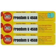 Voucher Indosat Freedom U 45GB
