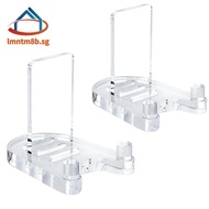 For Display Stand Plate Stands 2 Pack, Adjustable Acrylic Stand for Photo Frames, Artwork-Clear Stab