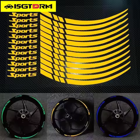 ISGTDRM 18-21 Inch Motorcycle Wheel Rim Stripe Wheel Decal Tape Sticker Sport Wheel Decals Road Bike