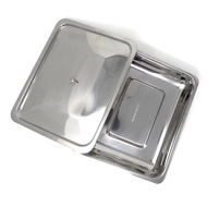 Stainless Steel Medical Sterilizer Box Surgical Dental Instrument Organizer Storage Tray with Lid & 