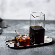 (LH) Square Glass L JUG GLASS JUG PITCHER AESTHETIC JUG IMPORT MEASURING GLASS