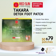 RED SUN Takara Foot Detox Patch | Natural Detox | Ease Discomfort, Joint Stiffness, Swelling, Aches 