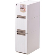 【Direct from Japan】Sanko Plastic 3 Tier Gap Storage, Made in Japan, Aura Slim, Width 9.4 x Depth 17.
