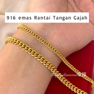 916 Emas Rantai Tangan gajah licin/ 916 gold bracelet/ 916黄金手链