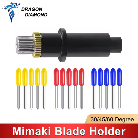 5Pcs 30/45/60 Degree Mimaki Cutting Plotter Blades +1PC Mimaki Vinyl Cutter Blade Holder for CJV30 C