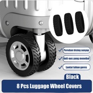 8PCS Silicone Suitcase Wheel Protector 360 Luggage Trolley Wheel Chair Silicone Protector Rubber Rep