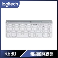 【10週年慶10%回饋】Logitech 羅技 K580 超薄跨平台藍牙鍵盤 - 珍珠白